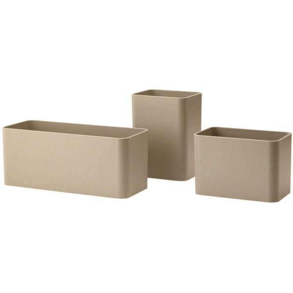 String Organizers Sæt Med 3 Opbevaringskasser Beige