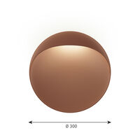 Flindt Vegglampe Ø300 LED 2700K Corten