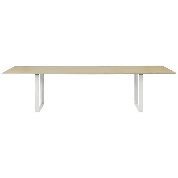 70/70 Bord 108x295 cm Massiv Eg / Hvidt