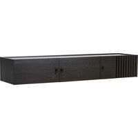 ARRAY Sidebord Lavt / Væg 150 cm Sortmalet Egetræ