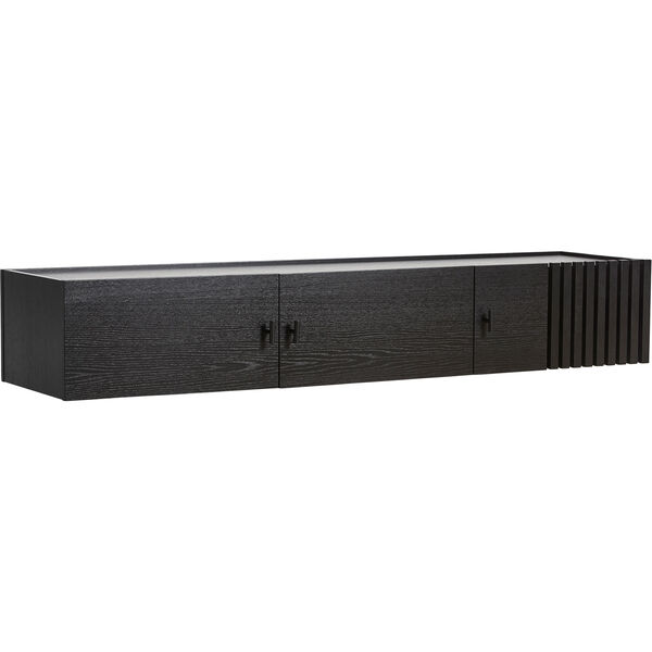 ARRAY Sidebord Lavt / Væg 150 cm Sortmalet Egetræ