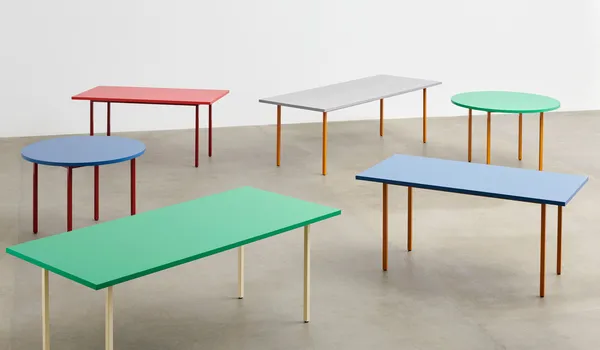 Two-Colour Bord Ø105 cm Vinrødt / Blåt
