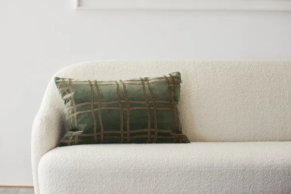 Tattersall Tyynynpäällinen 40x60 cm Forest Green / Konjakinruskea