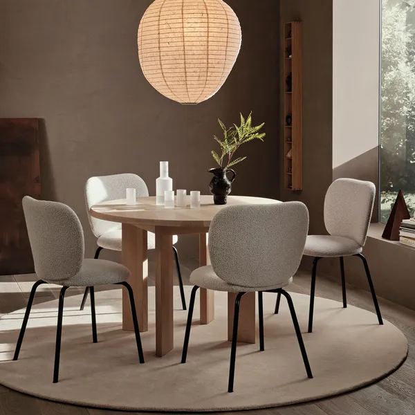 Tarn Spisebord Ø115 cm Hvidolieret Bøg
