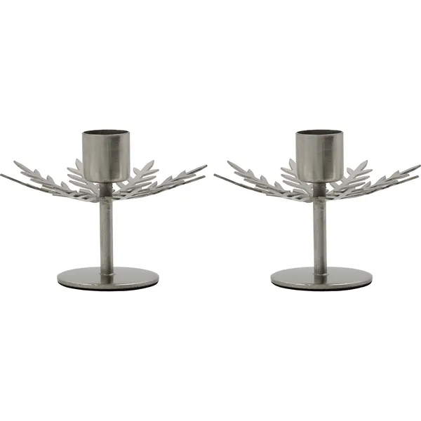 Snowflake Lysestage 2-pak Antik Messing