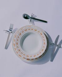 Saloon Dyb Tallerken 23 cm 2-pak Hvid