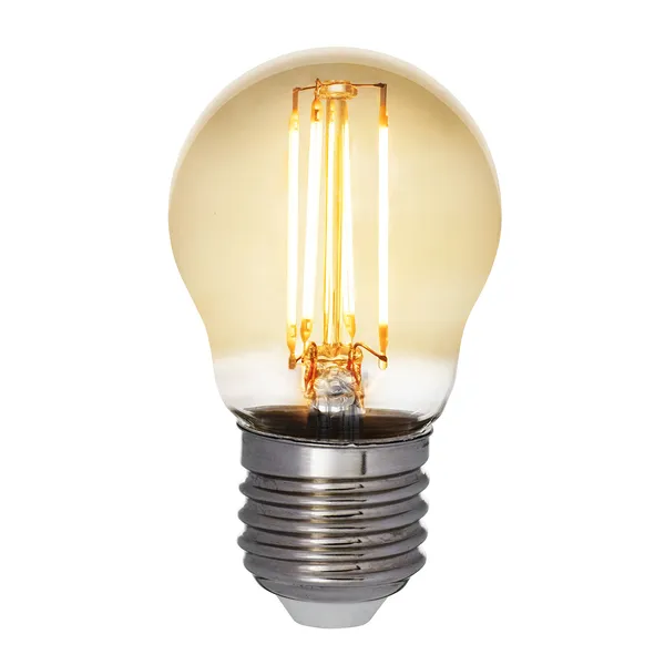 LED Filament Amber P45 45W E27 360lm Dimbar