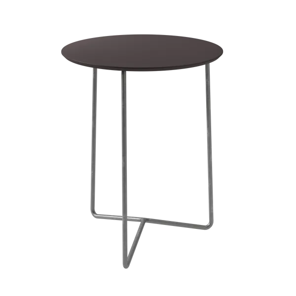 High Tech Bord Ø60 cm Trækulsfarvet / Varmgalvaniseret Stål