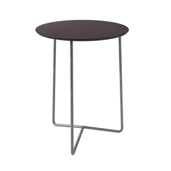 High Tech Bord Ø60 cm Trækulsfarvet / Varmgalvaniseret Stål