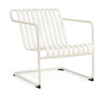 Palissade Cantilever Lounge Chair Low Cream white powder coated steel
