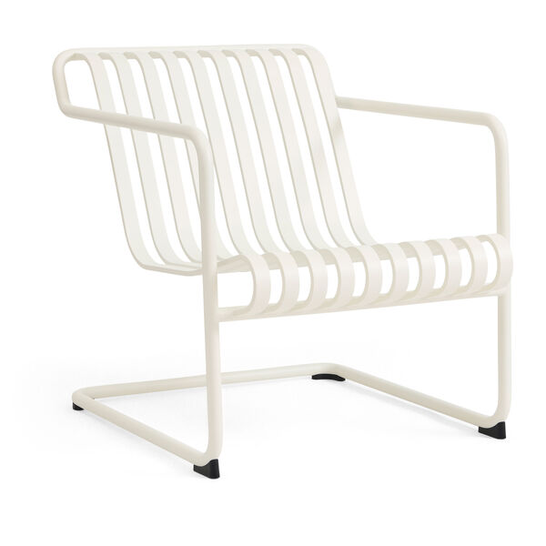 Palissade Cantilever Lounge Chair Low Cream white powder coated steel
