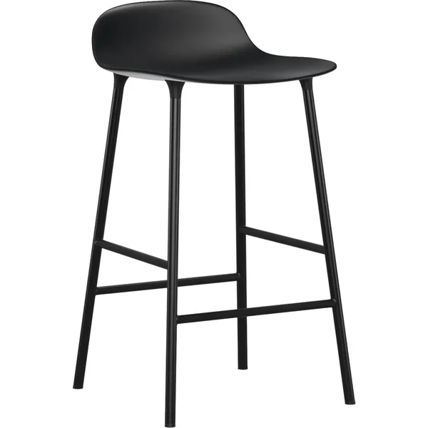 Form Baarituoli 65cm Musta/Steel