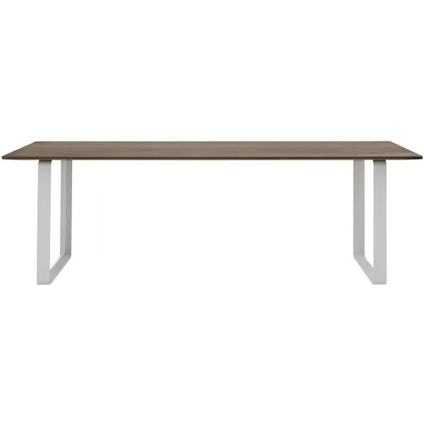 70/70 Bord 90x225 cm Massiv Røget Eg / Gråt