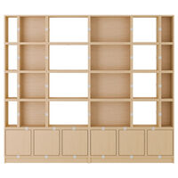 Stacked Configuration 1 Bokhylle Eik
