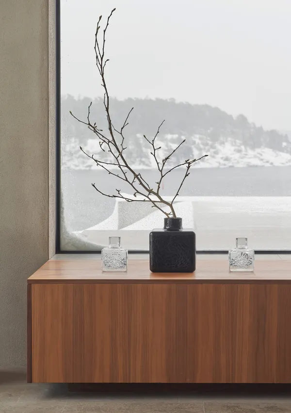 Cube Vase 13 cm Clear