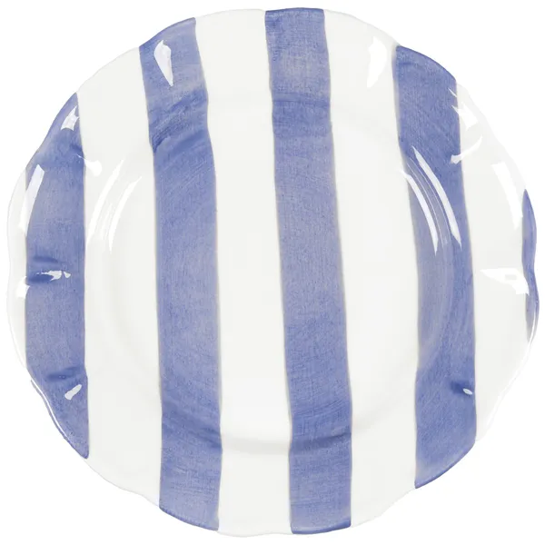 Stripe Tallerken 28 cm Blå