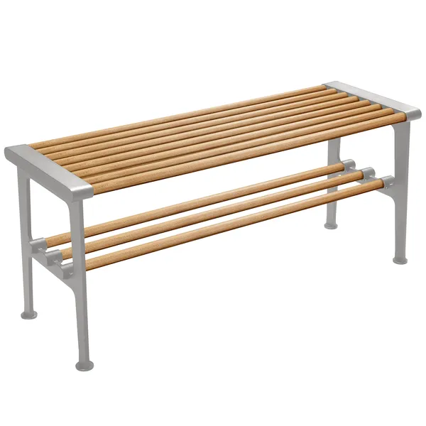 Nostalgi Bænk 100 cm Eg / Aluminium