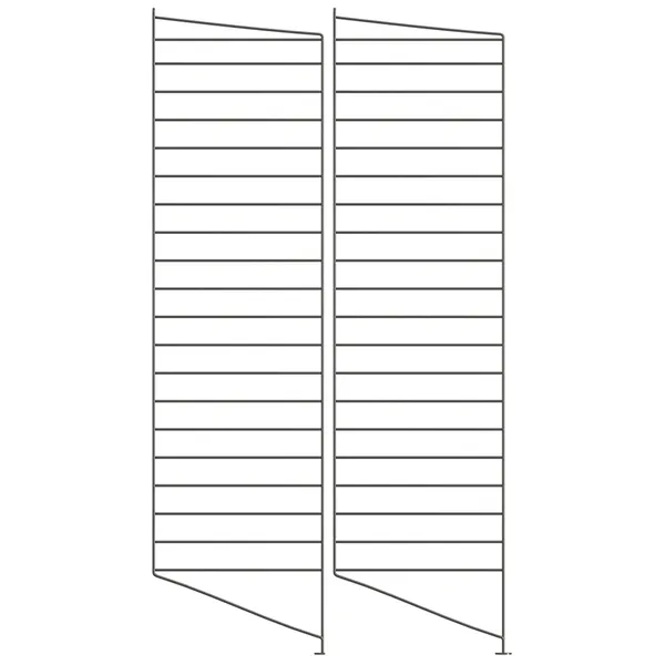String Gavler Gulv 30x115 cm 2-pk Mørkegrå