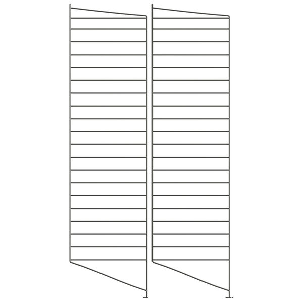 String Gavle Gulv 30x115 cm 2-pak Mørkegrå