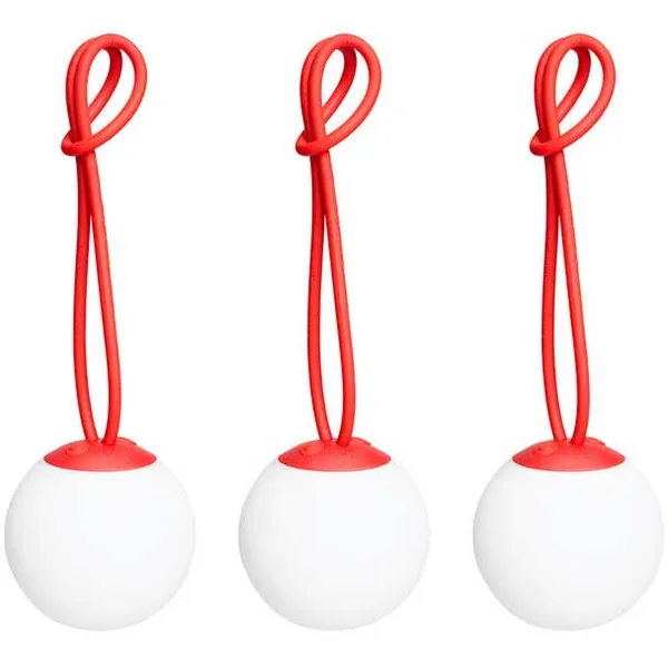 Bolleke Mini Bordslampa Portabel 3-pack Röd