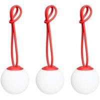 Bolleke Mini Bordslampa Portabel 3-pack Röd
