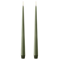 Led-Stearinlys 2-pk 30 cm Green Soil