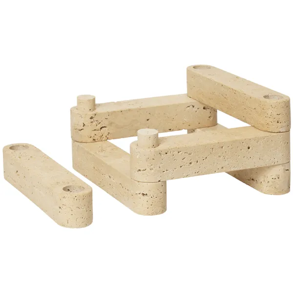 Newel Lysestage Travertin