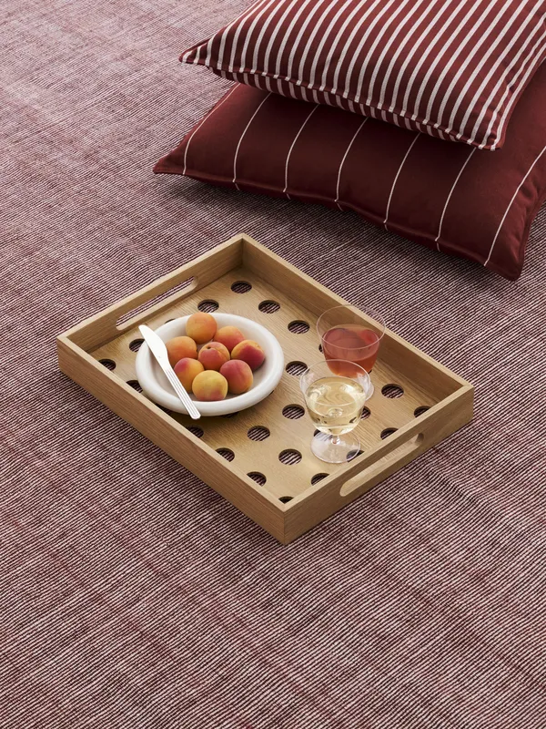 Terrazza Cushion 60x60 cm Terracotta narrow stripe