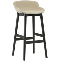Hyg Barstol 75 cm Sand / Sort Egetræ