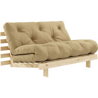 Roots 140 Sovesofa Med Madras Raw / Wheat Beige