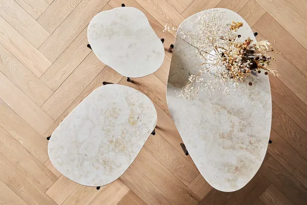 LA TERRA Sidebord Travertin Elfenbenshvidt L: 572 cm