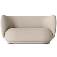 Rico Wool Boucle 2-Sitssoffa Natur