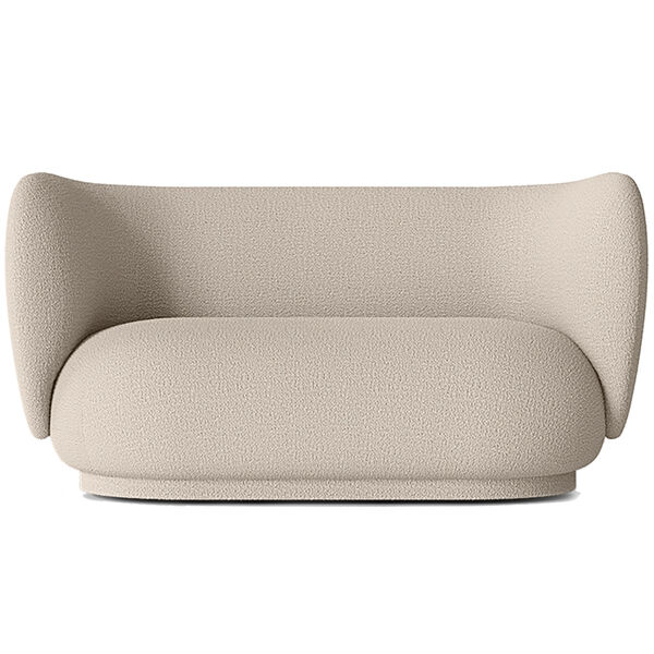 Rico Wool Boucle 2-Seter Sofa Naturlig