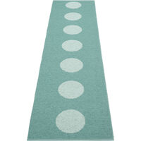 Vera Pop Tæppe 70x280 cm Jade / Pale Turquoise