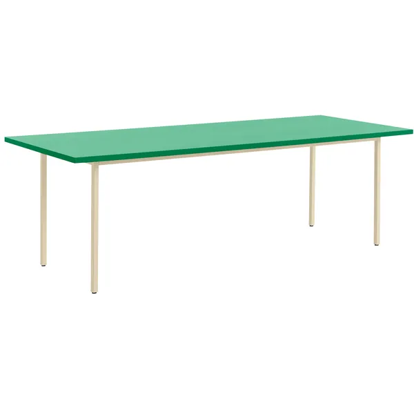 TwoColour Bord 240x90 cm Ivory / Green Mint