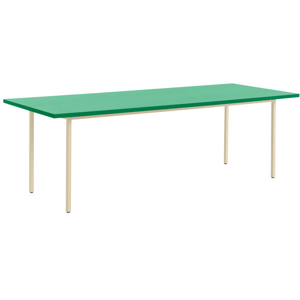 TwoColour Pöytä 240x90 cm Ivory / Green Mint