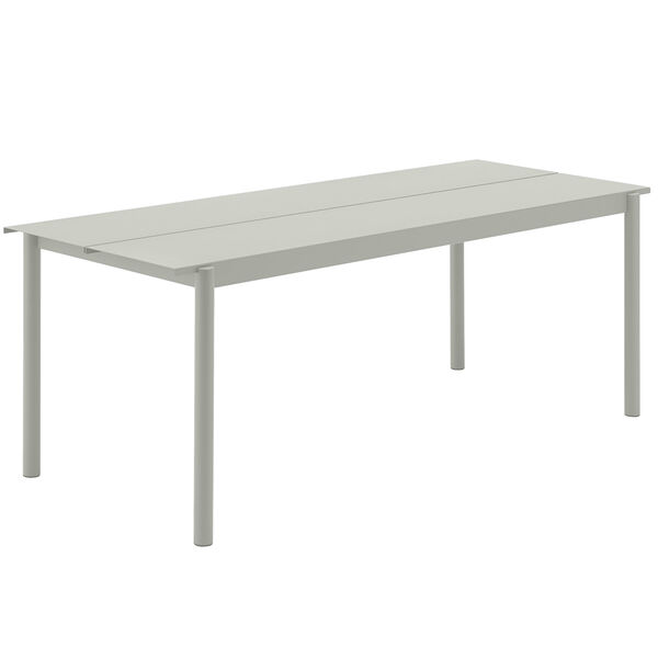Linear Bord Stål 75x200 cm Grå