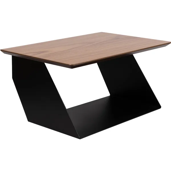 Edgy Wood Hylla Svart / Valnöt