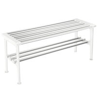 Nostalgi Benk 100 cm Aluminium / Hvit