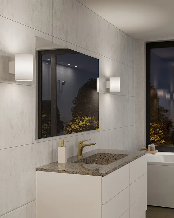 Evoke Vegglampe 180 mm Hvit / Opalglass