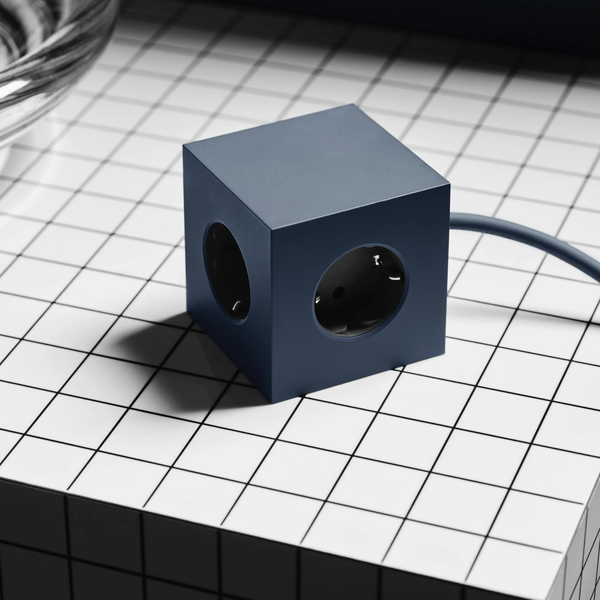Square 1 Forlængerledning med USB-C / Magnet 18 m Hajblå