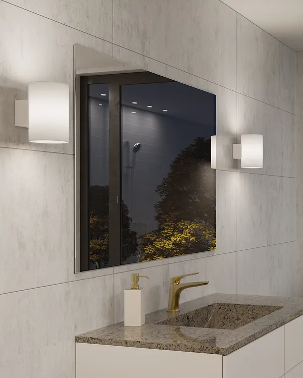 Evoke Vegglampe 180 mm Hvit / Opalglass