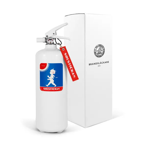 Solstickan Brandsläckare 2 kg Vit/Original Emblem