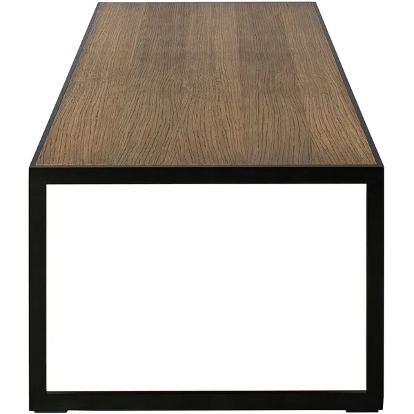 Square Soffbord 122x62 cm Svart/Burned Walnut