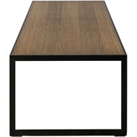 Square Soffbord 122x62 cm Svart/Burned Walnut