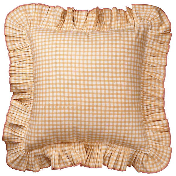 Vichy Pudebetræk 40x40 cm Gult