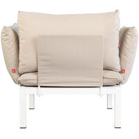 Domino Lænestol Beige/Hvid