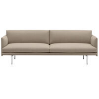 Outline Sofa 3-seters Ecriture 240 / Polert Aluminium