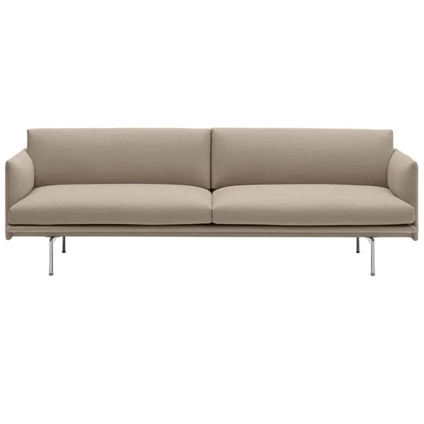 Outline Sofa 3-seters Ecriture 240 / Polert Aluminium