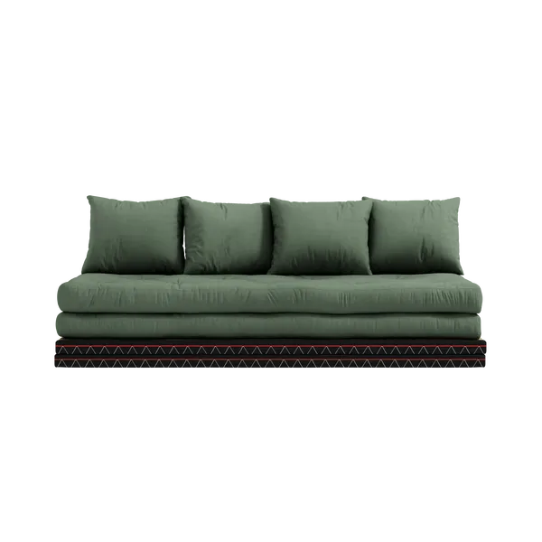 Chico Soffa Med Madrass 80x200 cm Olivgrön